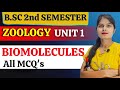 B.Sc. 2nd Semester Zoology || Objective Series || Unit 1rst | Structure and Function of Biomolecule