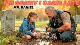 At His Son’s Grave, a Biker Finds a Crying Girl — What She Confesses Stuns the Biker Father