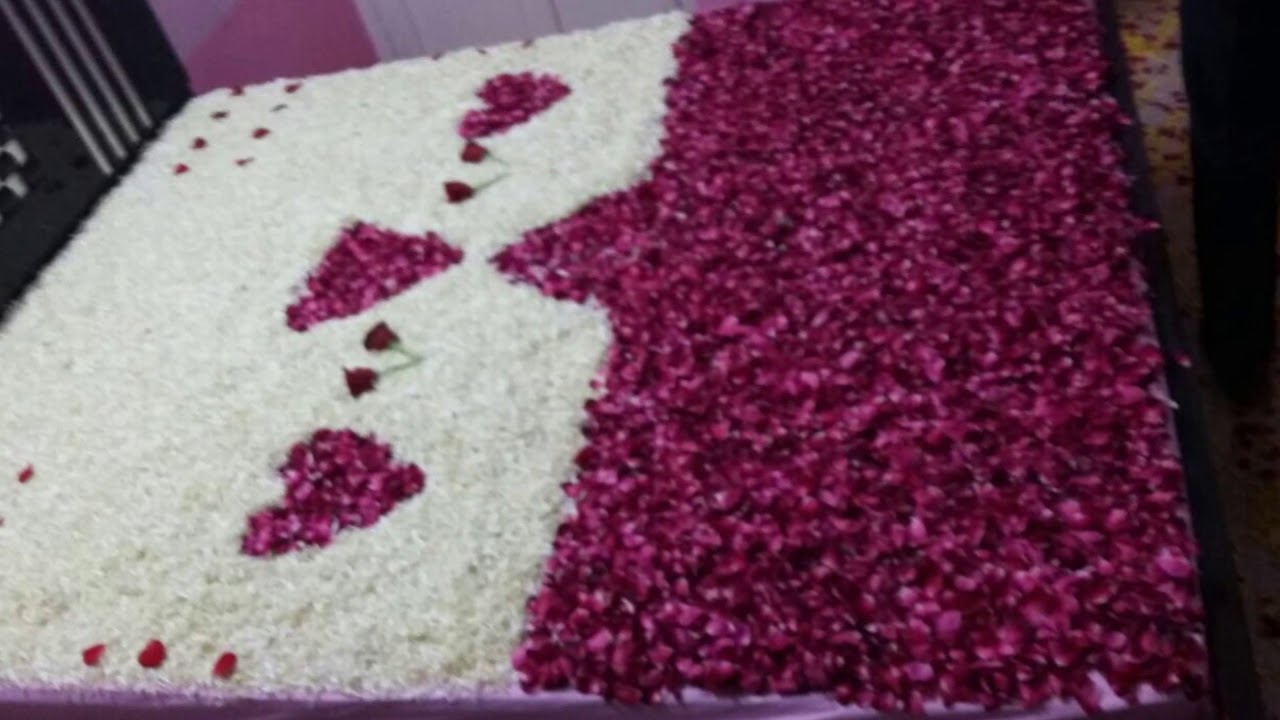 Wedding night room decorations - YouTube