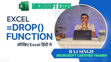 How to Use DROP Function in Excel | Excel DROP Formula - Raj Singh Microsoft