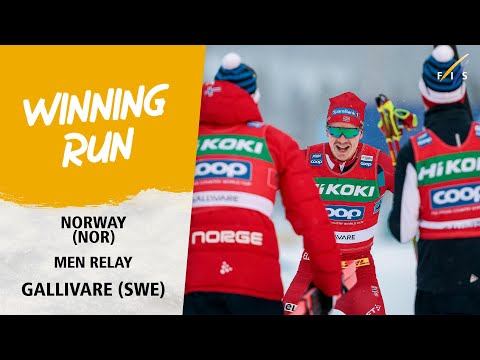 Norway edges Sweden in Men's Relay | FIS Cross Country World Cup 23-24