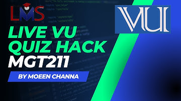 MGT211 Quiz 2 Solved Virtual University Video 2