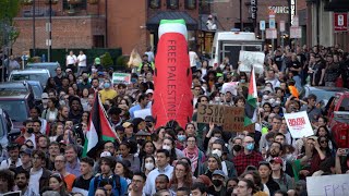 Pro-Palestine Protesters March to Harvard President Garber's Residence