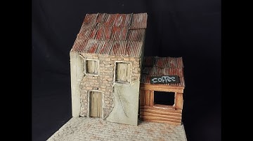 How to make a ruined building diorama..1/35 scale scratch build modelling.