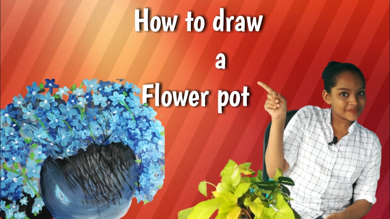 How to paint a flower pot 🤔 YouTube