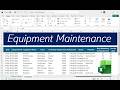 Equipment Maintenance Tracker in Excel 😱 Repair &amp; Service Management System