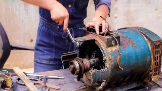 To Manual Repair A Broken Old Generator | Perfect Restoration - YouTube