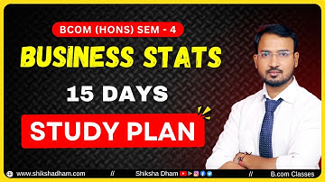 15 days study for Business statistics for bcom regular students | Master strategy by Anand sir