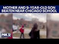 Mother and 9-year-old son beaten near Chicago school, community demands justice