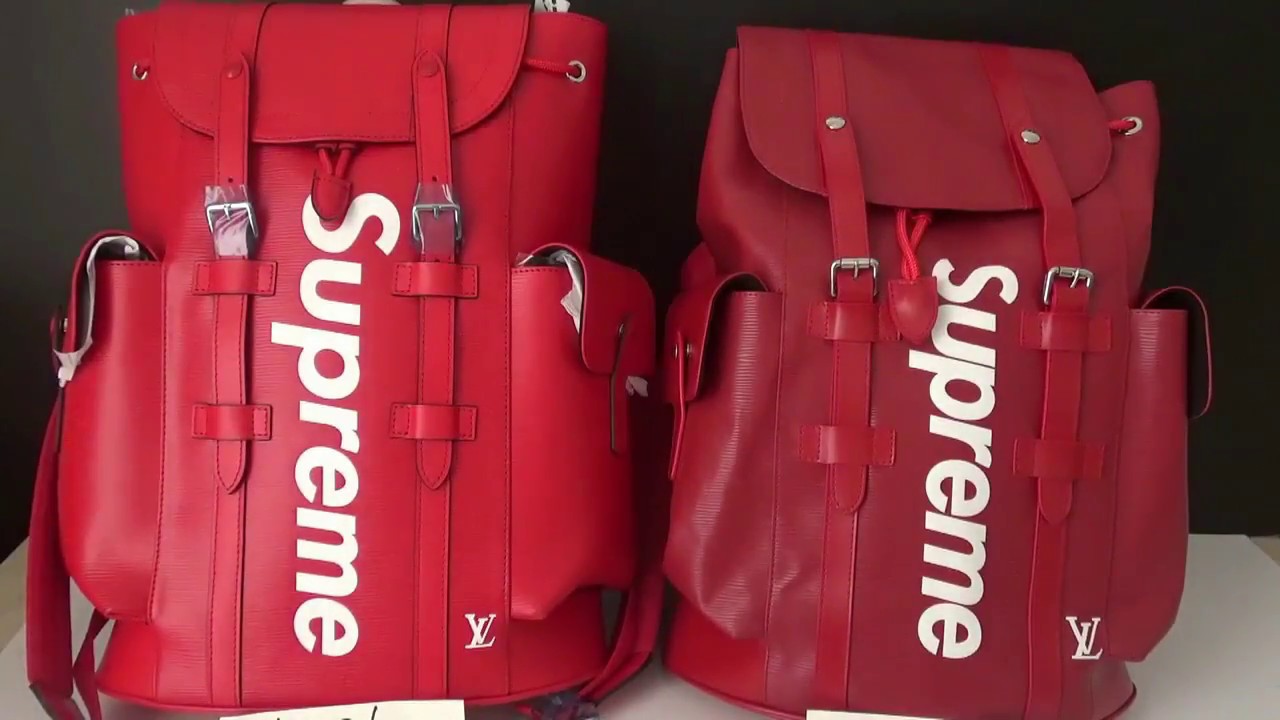 Lv Supreme Backpack Real Vs Fake - Just Me and Supreme