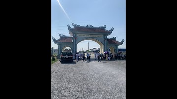 Cắt băng khánh thành cổng làng rý đông la 2023