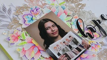 Quick Floral Scrapbook Page Tutorial Using ONE Cardmaking Kit