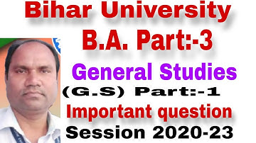 brabu ba Part 3 general studies vvi question 2023| GS 2023 important question
