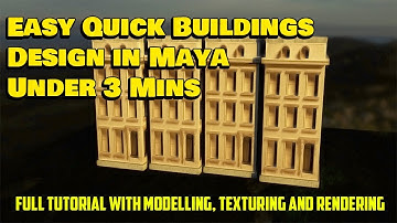 How to create Easy 3D Buildings In Maya Quickest way Under 3 Mins