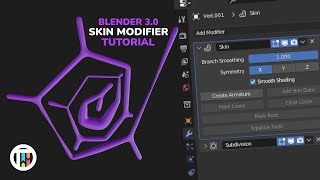 How to use the Skin Modifier in Blender 3.0 Eevee - Tutorial