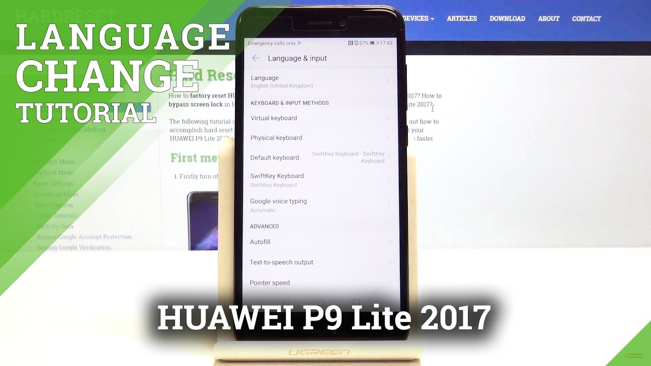 HUAWEI P9 Lite 2017 CHANGE LANGUAGE / How to Set Up Language - YouTube