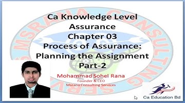 Assurance - Process of Assurance: Planning the Assignment -Chapter 03-Part-2