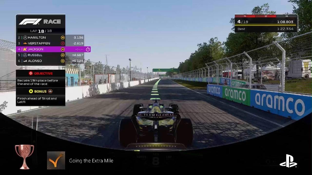 F1 23 Going the extra mile Trophy