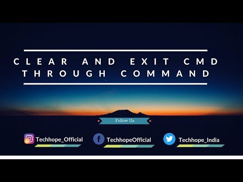 [05] Clear And Exit CMD Through Command