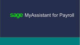 MyAssistant for Sage 300 CRE Payroll