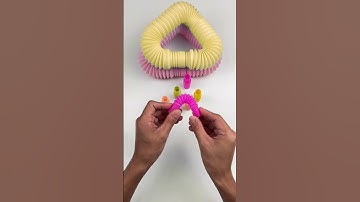 Style Creating ASMR Crunchy POP-TUBE Robot #diy #satisfyingvideos #relaxing #oddasmr #poptubesounds