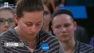 an epic moment from the 2018 NCAA bowling championship at St Louis' Tropicana Lanes