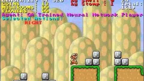 Super Cool Mario AI trained by Genetic Algorithm
