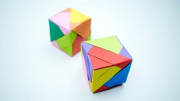 Origami Cube - How To Make Origami Cube - Pinwheel Cube - How To Make Pinwheel Cube - Paper Craft