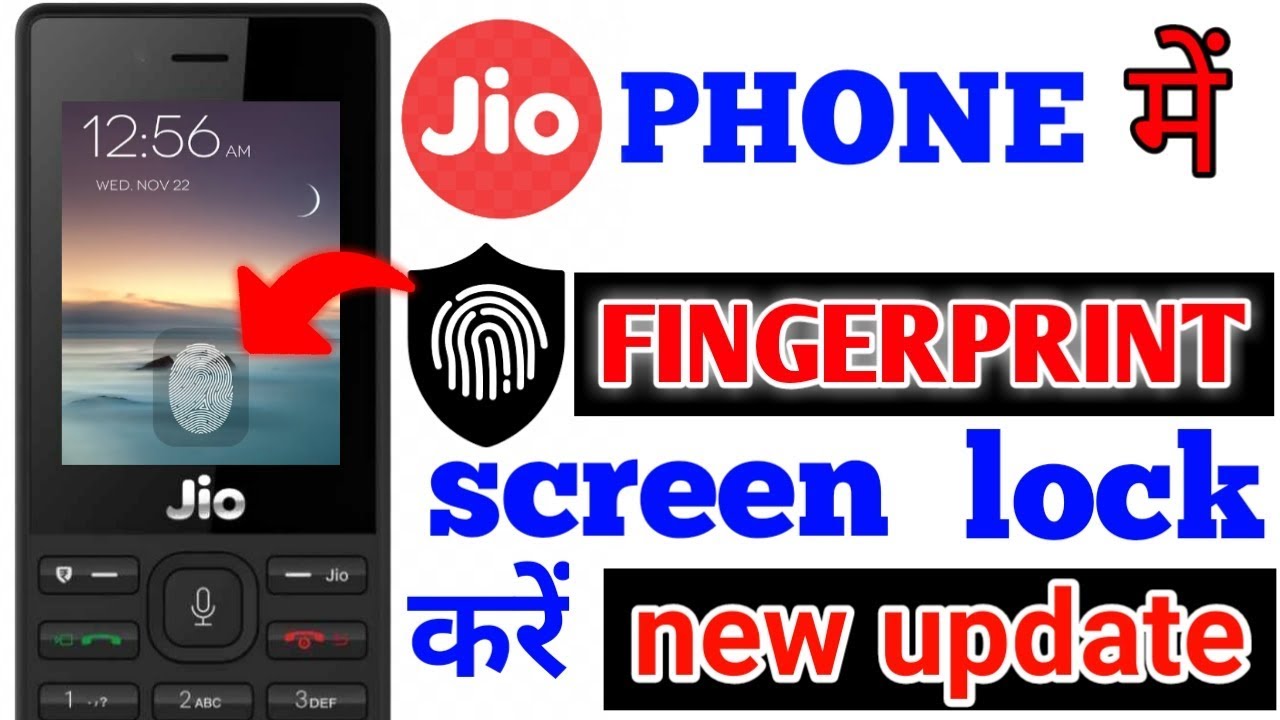 Jio phone me fingerprint screen lock kaise lagaye use  fingerprint screen lock in jio phone