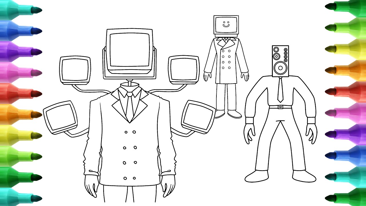 Раскраска спикермена 2.0. Раскраска телевизор. Телевизор Мэн раскраска. Камера Мэн раскраска. ТВ Мэн Титан раскраска.