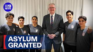 Five Iranian footballers granted asylum as remainder of team makes a move | 9 News Australia