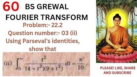 integration from 0 to infinity {(t^2 dt)/[(4+t^2)(9+t^2)]=pi/10 solve using Parseval