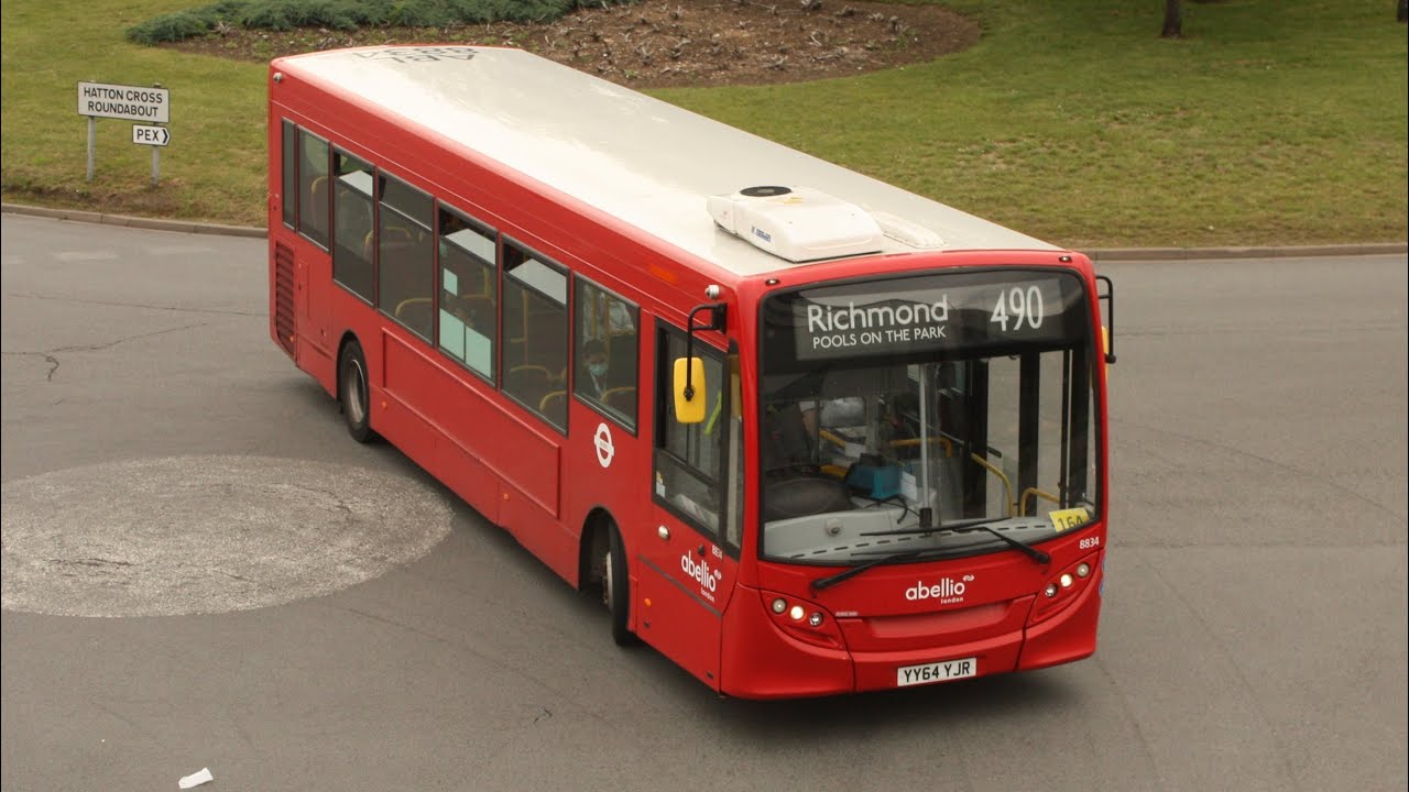 Fast + Semi Auto | Abellio London Route 490 | ADL E200 ZF-AS Tronic (8839, YY64YJW)