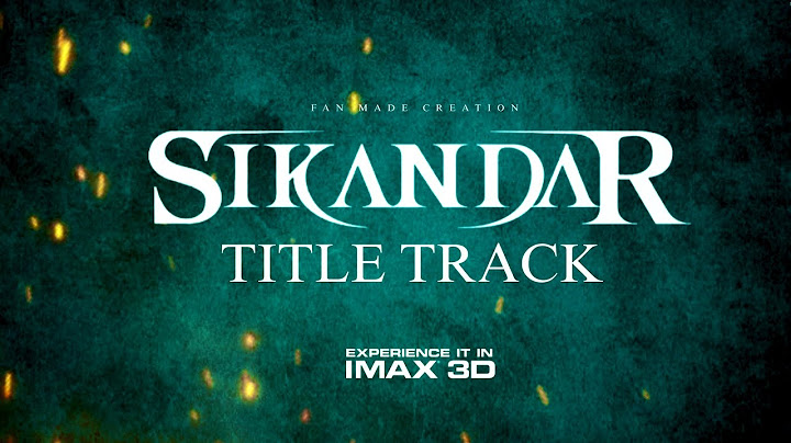 Sikandar Title Song | Sikandar Title Track Teaser | Salman Khan A.R Murugadoss Fan Made
