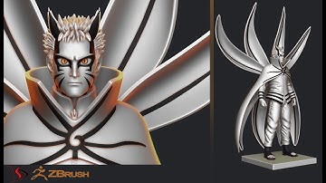 Naruto Baryon Mode ZBrush Sculpting PART 1  | ZBrush 3d modelling Naruto Baryon Mode | Final Form