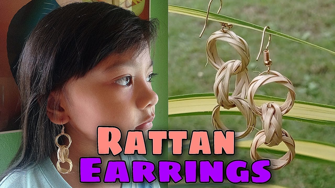 How To Make Rattan Earrings Easy - YouTube