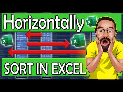 Horizontally Sort Columns in Excel