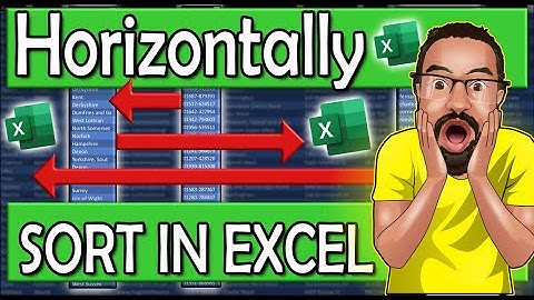 Horizontally Sort Columns in Excel