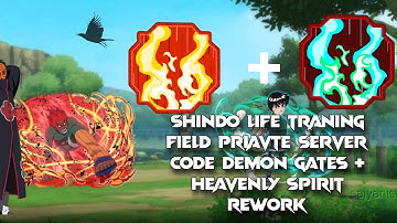 Shindo life Traning Field Village Private Server Codes || Demon Gate + Heavenly Spirit Rework!!