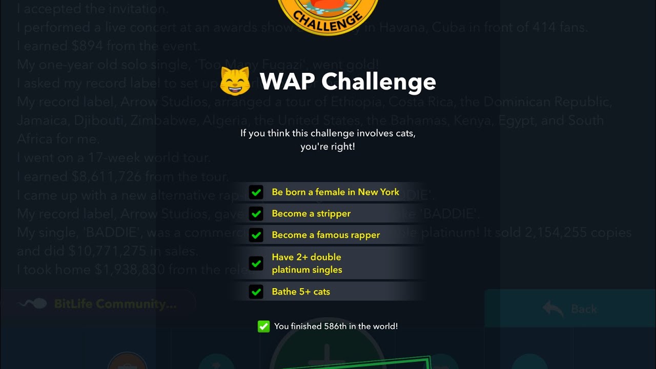 BitLife WAP Challenge