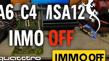 Audi A6 C4 – MSA12 Immo OFF  | Step-by-Step VAG IMMO OFF