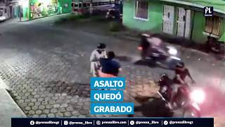 Cámara capta asalto a mujer en colonia Aguas Vivas, Escuintla
