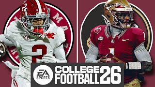 Alabama at Florida State - Week 1 Simulation (EA College Football 26)
