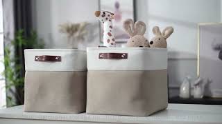 Organize your space elegantly with versatile cube storage baskets!