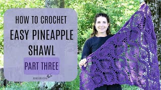 Easy Pineapple Shawl Part 3