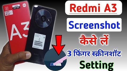 Redmi A3 me screenshot kaise kare/Redmi A3 me screenshot kaise le/How to take screenshot in redmi a3