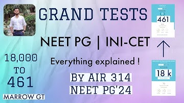 HOW TO INCREASE GRAND TEST SCORES ? From 18k to under 500 rank  #marrow#neetpg