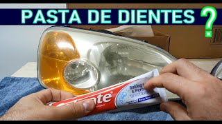 Headlight Restoration Using Toothpaste/ Restuarar luces con pasta dental funciona?