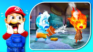 Guess what happens next in Elemental 🔥💧\& Super Mario Bros🍄 | Ember \& Wade Quiz