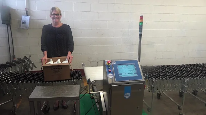 Loma Automatic Full Case Heavy Weight Stainless Steel Checkweigher Demonstration